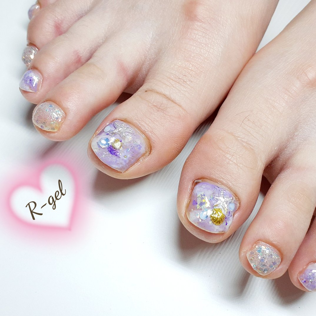 夏 旅行 海 リゾート フット アールジェルのネイルデザイン No ネイルブック