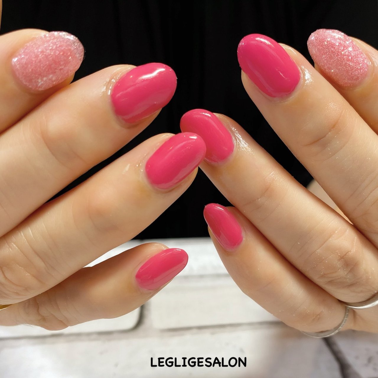 春 夏 ハンド シンプル ミディアム Leglige Salonのネイルデザイン No ネイルブック