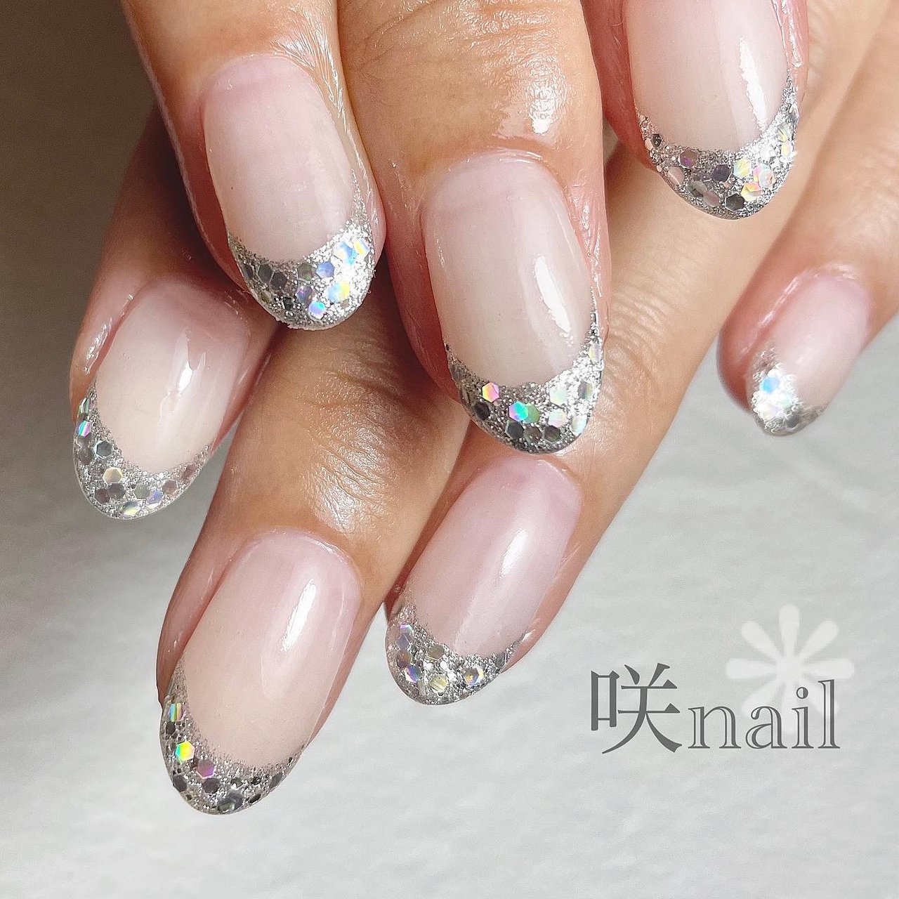 夏 オフィス ブライダル パーティー ハンド 咲nail サキネイル のネイルデザイン No ネイルブック