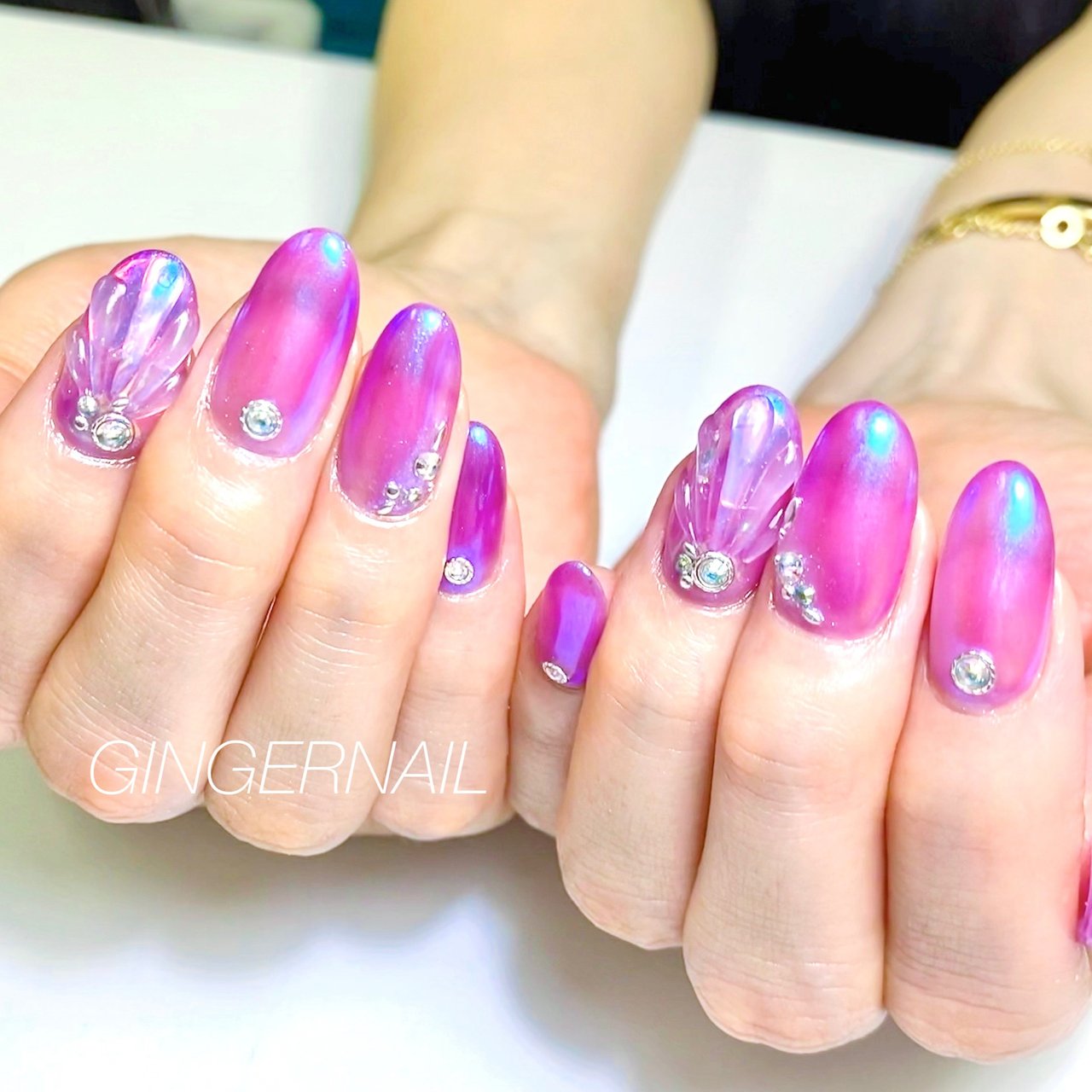 夏 リゾート オフィス ブライダル ハンド Ginger Nail 代々木 ジンジャーネイルのネイルデザイン No ネイルブック