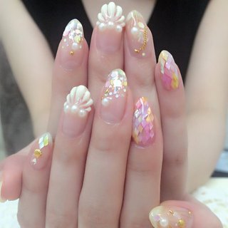 クリア ネイルモデルのネイルデザイン ネイルブック