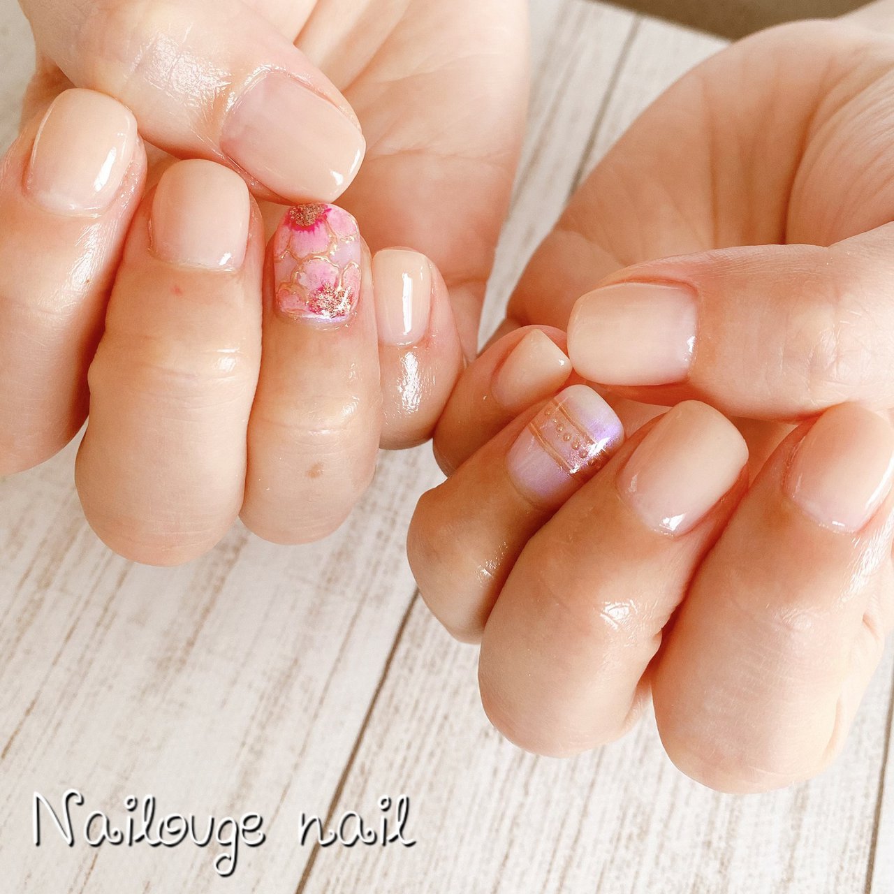 オールシーズン オフィス デート ハンド グラデーション Nailsalon Nailougeのネイルデザイン No ネイルブック