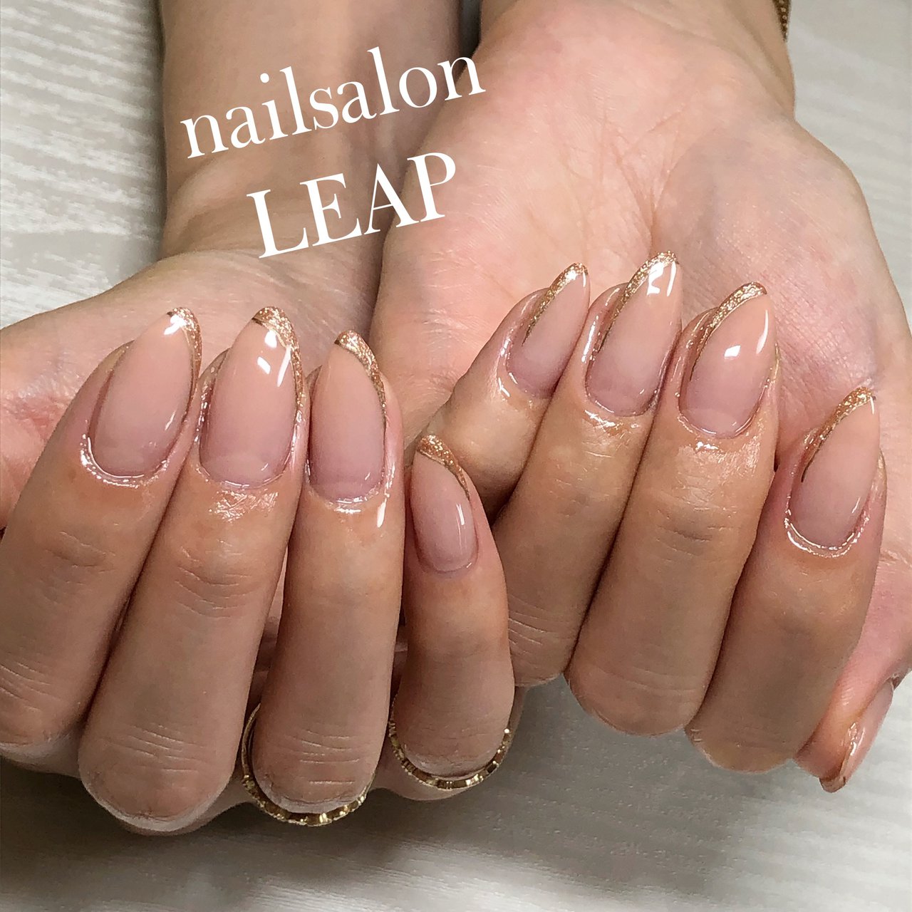 夏 オールシーズン オフィス ベージュ ゴールド Nailsalon Leapのネイルデザイン No ネイルブック
