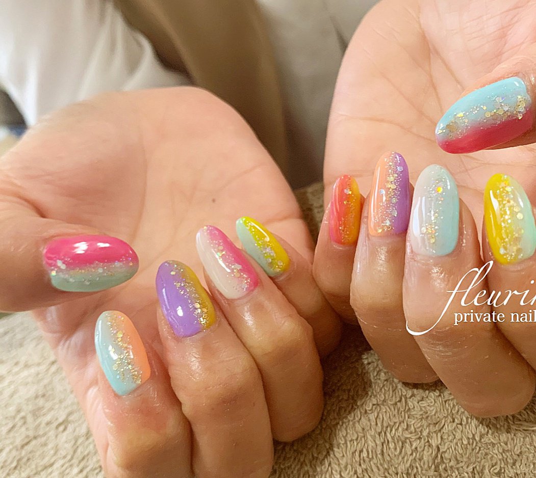 夏 リゾート 浴衣 ライブ ハンド Nailsakiのネイルデザイン No ネイルブック