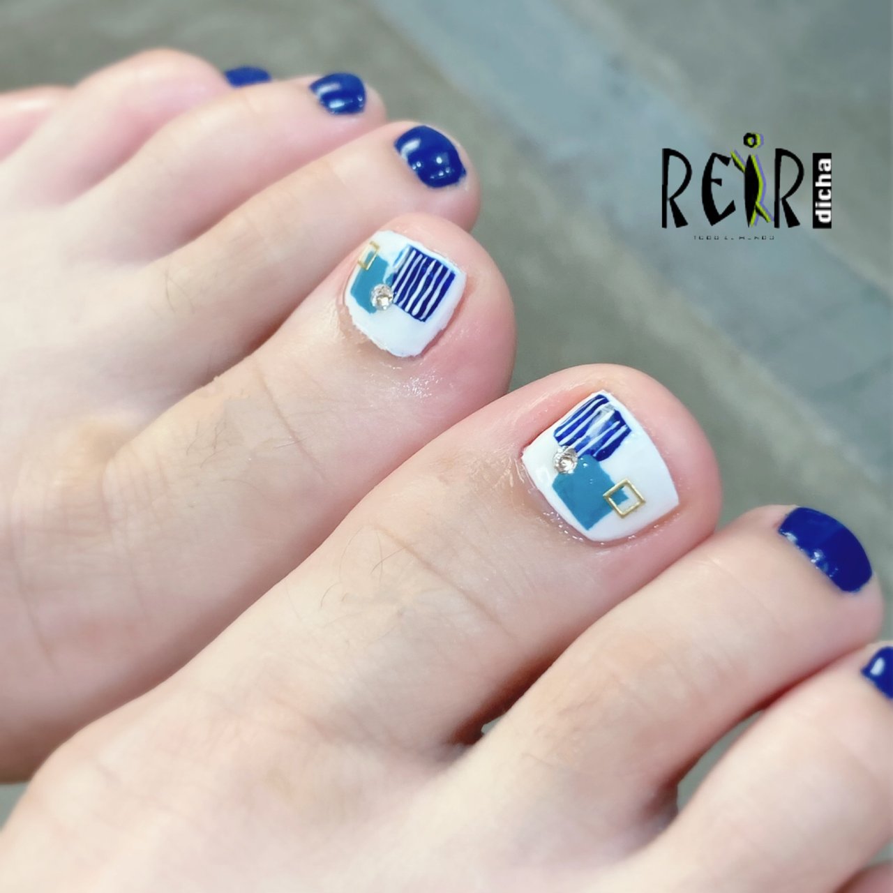 夏 ライブ スポーツ フット ストライプ レイールディッチャ ネイル スクールのネイルデザイン No ネイルブック