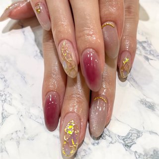 チーク ニュアンスのネイルデザイン ネイルブック