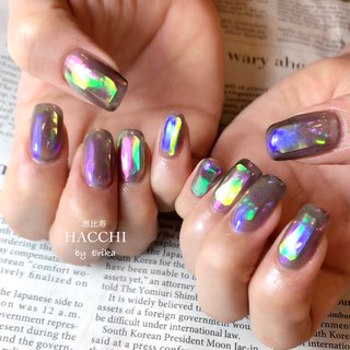 おすすめ順 ブラック 黒 オーロラのネイルデザイン ネイルブック