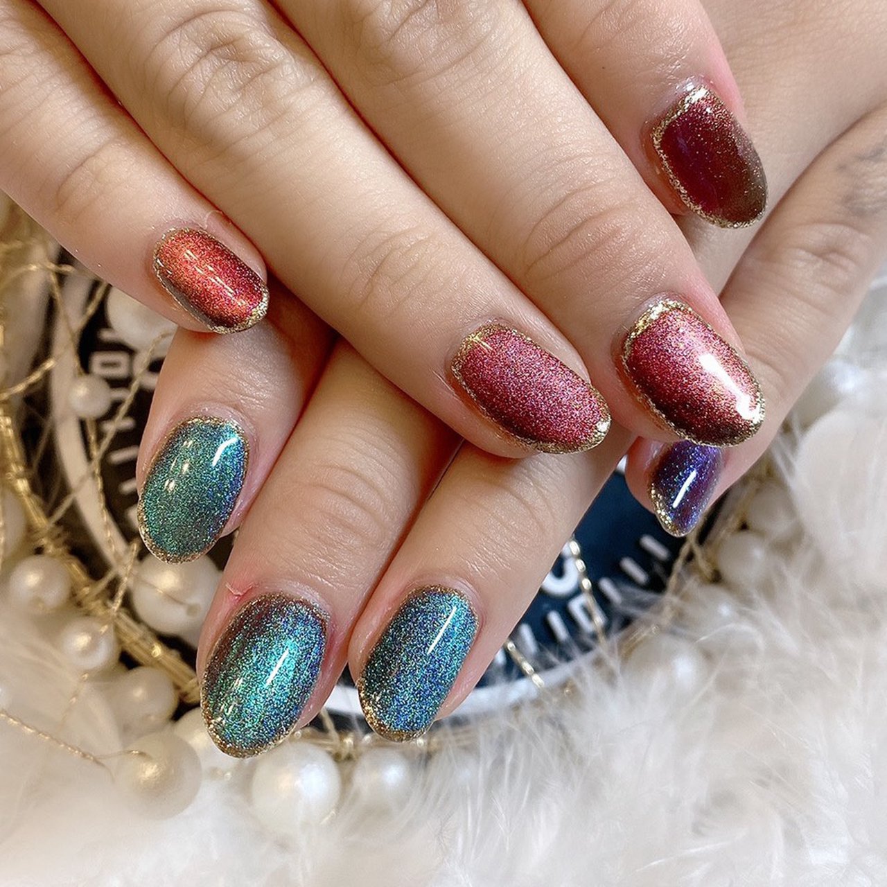 オールシーズン ハンド マグネット レッド ターコイズ Nail Salon Meili 大宮駅西口のネイルデザイン No ネイル ブック