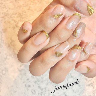 人気順 メタリック ゴールドネイルアクセサリーネイルのネイルデザイン ネイルブック