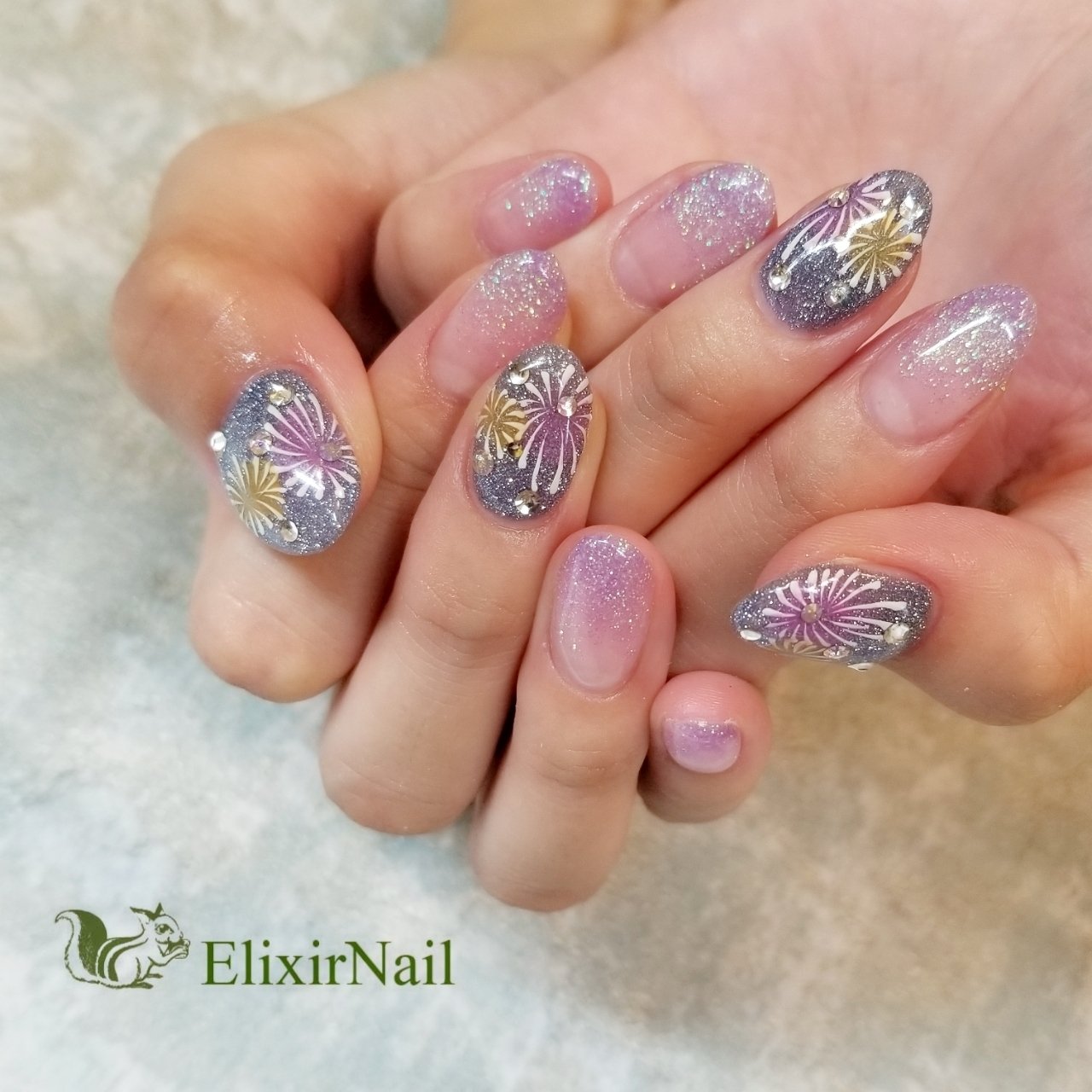 夏 旅行 浴衣 デート ハンド エリクサーネイルのネイルデザイン No ネイルブック