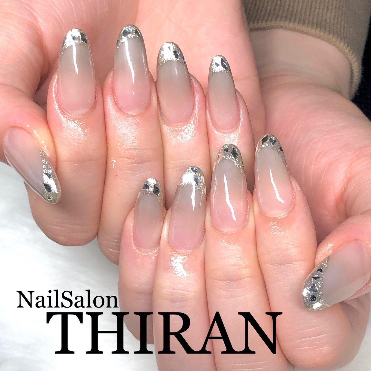 オールシーズン ハンド シンプル フレンチ グラデーション Nailsalon Thiranのネイルデザイン No ネイルブック