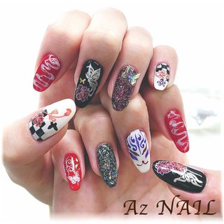 お正月 キャラクターのネイルデザイン ネイルブック