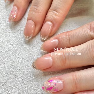 ヌードピンクのネイルデザイン ネイルブック