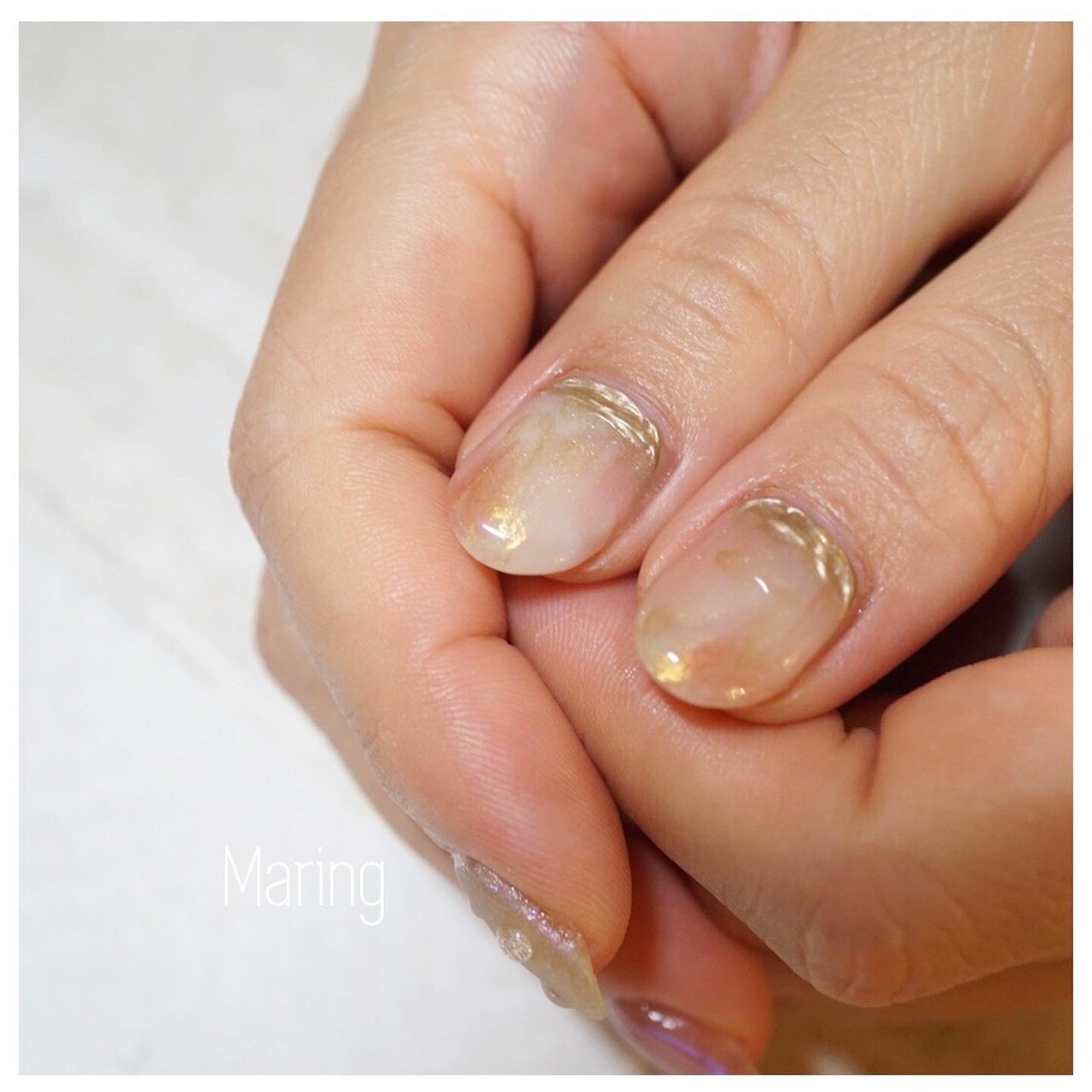 夏 オフィス ハンド ワンカラー ニュアンス Nailsalon Maring マリング のネイルデザイン No ネイルブック