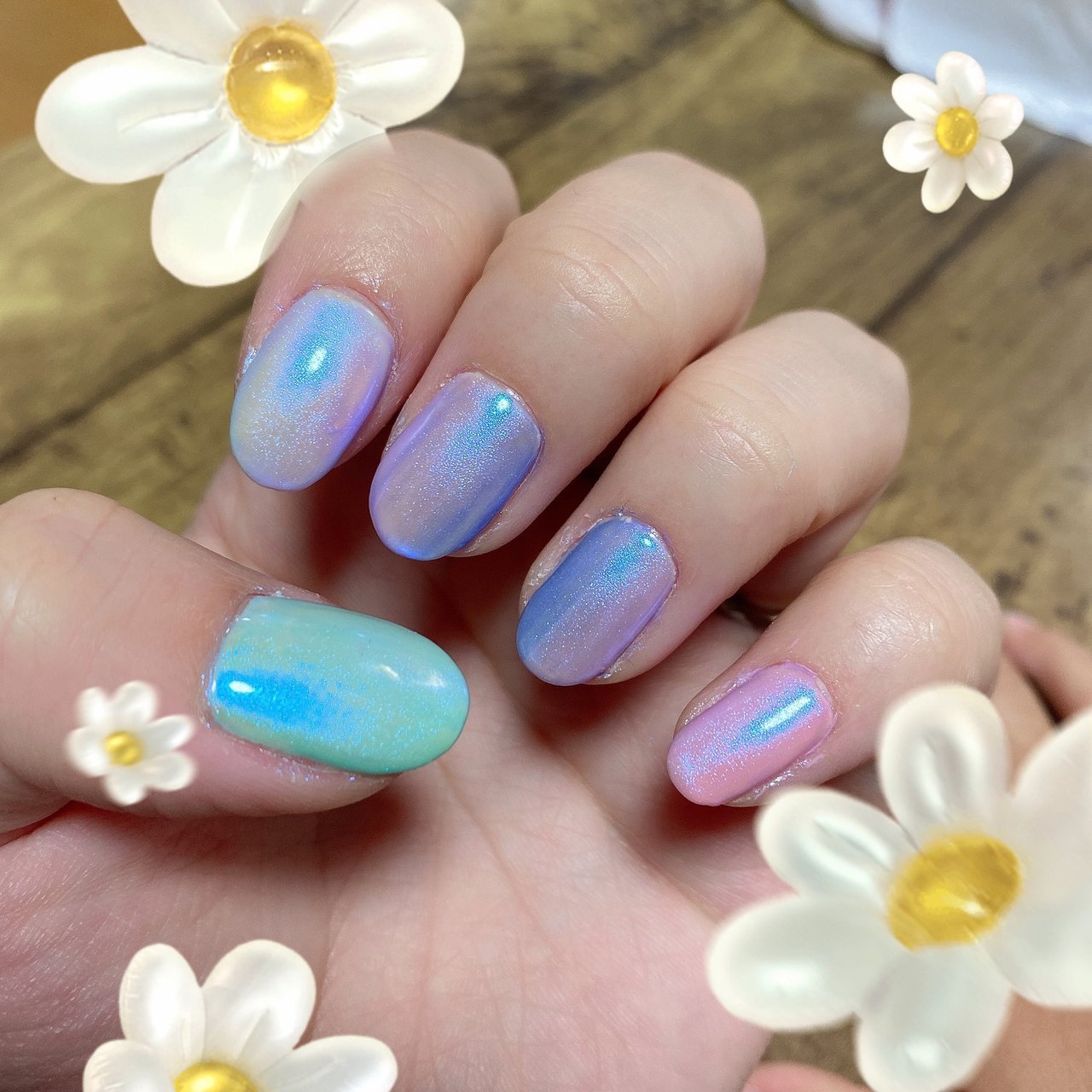 シンプル グラデーション オーロラ パステル ジェルネイル Fu Rinのネイルデザイン No ネイルブック