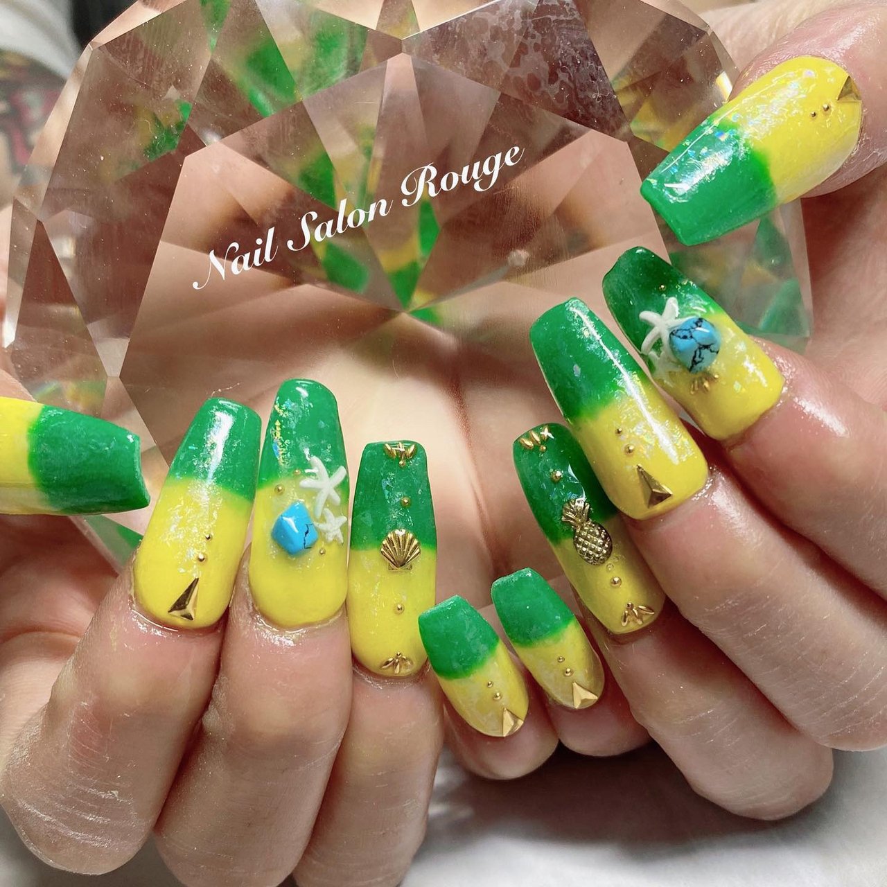 夏 海 リゾート ライブ ハンド 郡山 Nail Salon Rougeのネイルデザイン No ネイルブック
