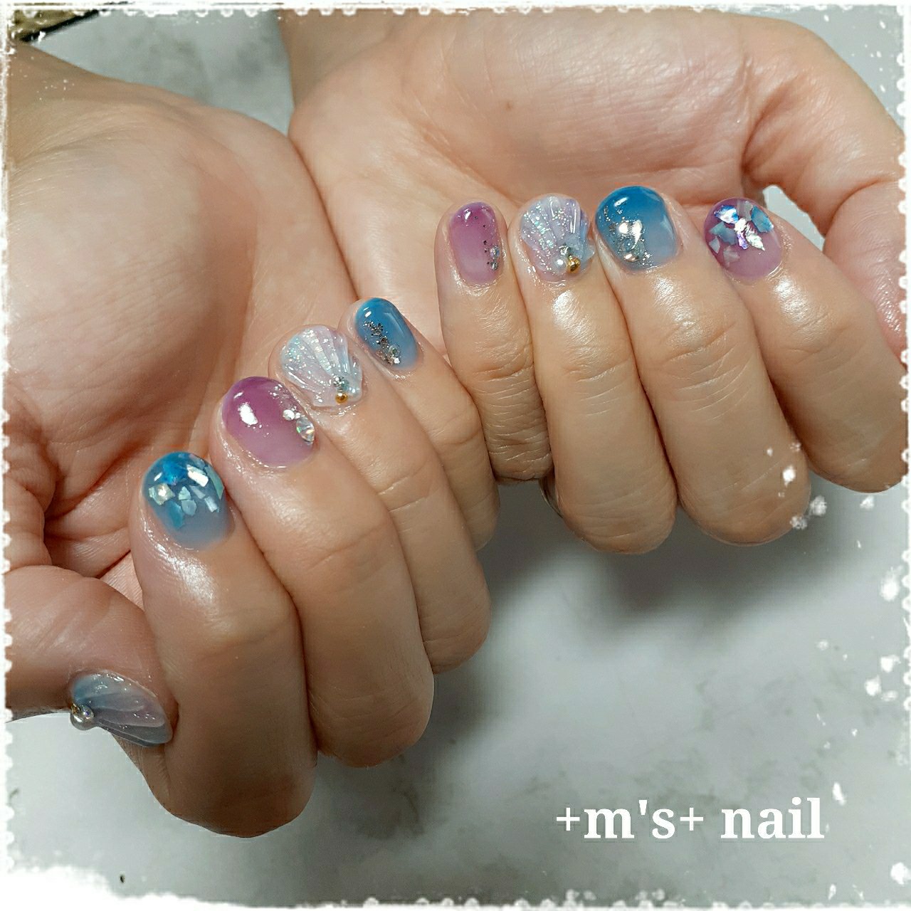 夏 リゾート 浴衣 デート ハンド M S Nailのネイルデザイン No ネイルブック