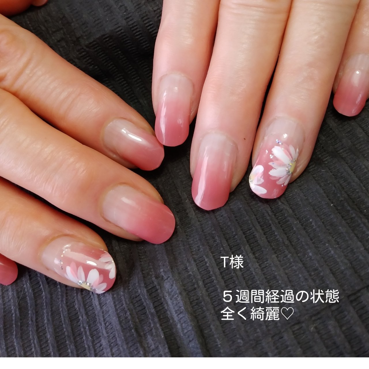 夏 オールシーズン ハンド シンプル ピンク アンジェリ花nailsalon Schoolのネイルデザイン No ネイルブック