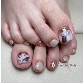 ピンクゴールドミラーのネイルデザイン ネイルブック