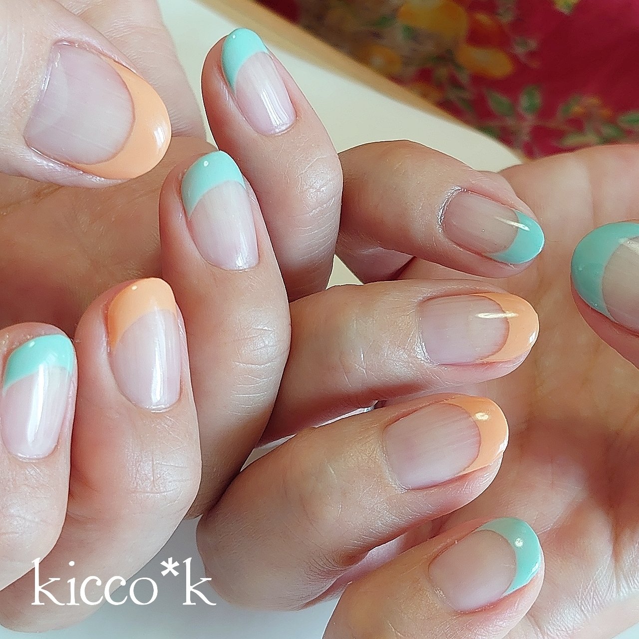 夏 オールシーズン デート 女子会 ハンド 𝑘𝑖𝑐𝑐𝑜 𝑘 𝑛𝑎𝑖𝑙のネイルデザイン No ネイルブック