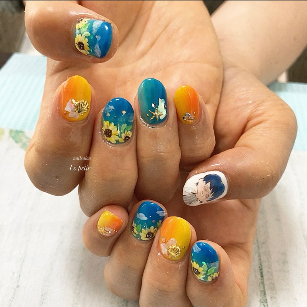 夏 海 リゾート ライブ ハンド Nailslon Le Petitのネイルデザイン No ネイルブック