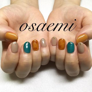 冬 べっ甲のネイルデザイン ネイルブック