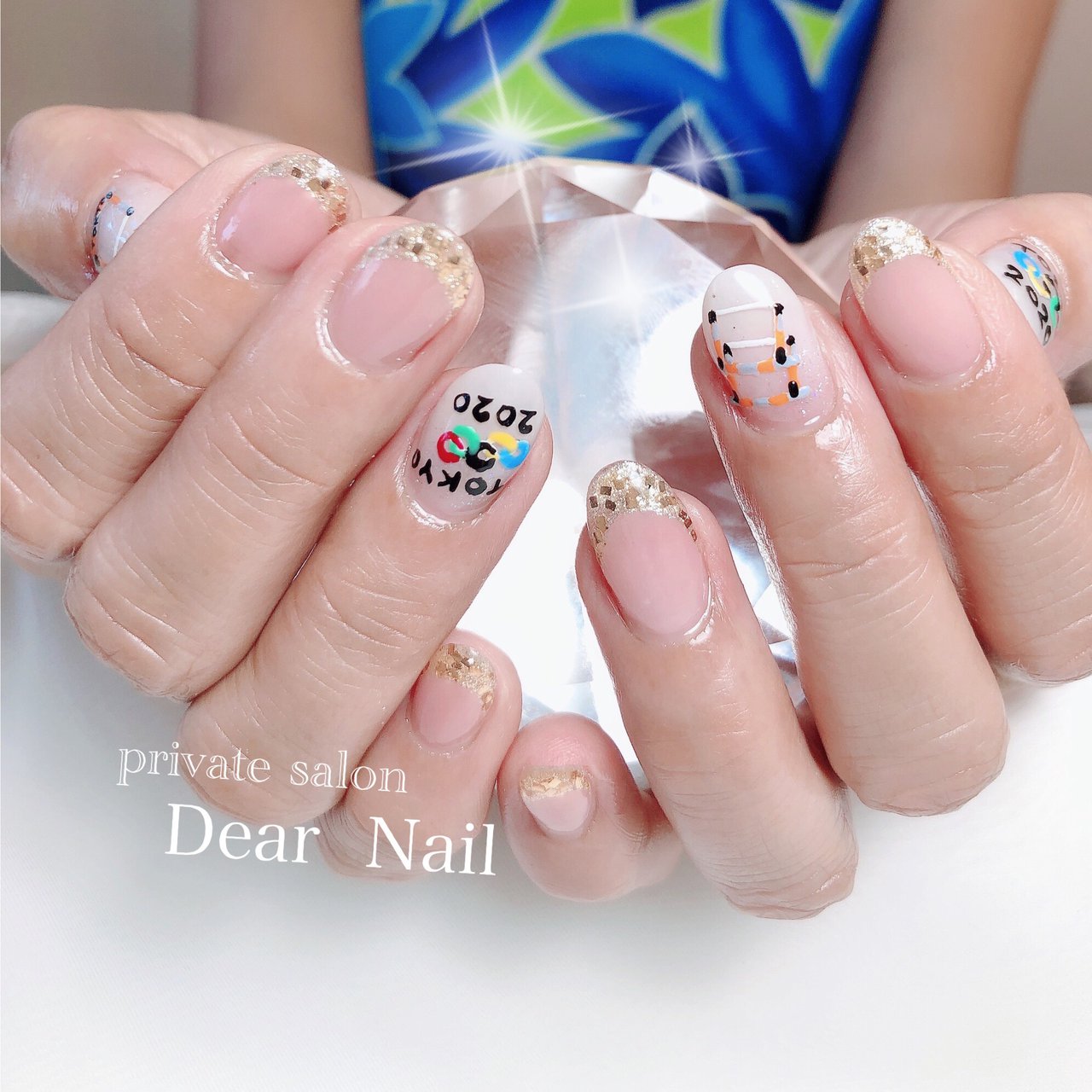 スポーツ ハンド フレンチ グラデーション ミディアム Dearnail39のネイルデザイン No ネイルブック