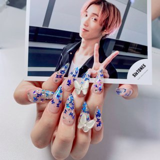 ブルー 青 ジャニーズネイルのネイルデザイン ネイルブック
