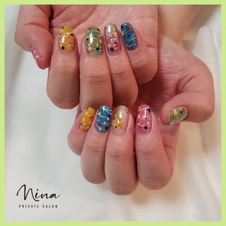 ぷっくりヨーヨーのネイルデザイン ネイルブック