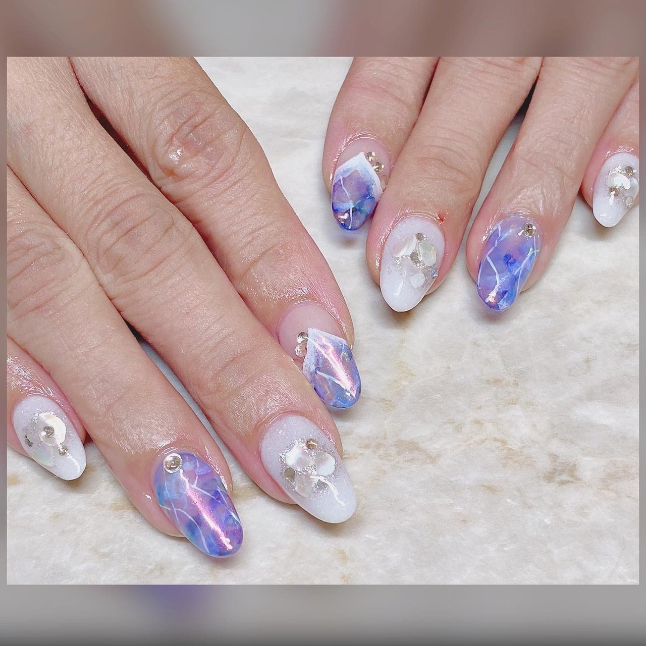 夏 オールシーズン 海 オフィス ハンド Liliys Le Eleのネイルデザイン No ネイルブック