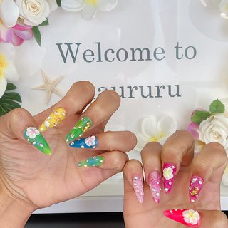 ラメ スカルプチュア 派手ネイルのネイルデザイン ネイルブック