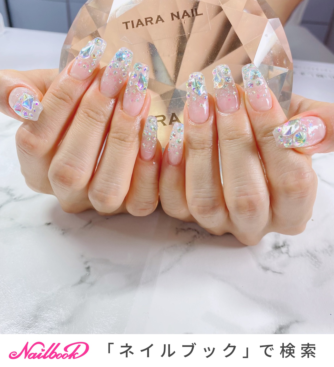 ラメ スカルプチュア 派手ネイルのネイルデザイン ネイルブック