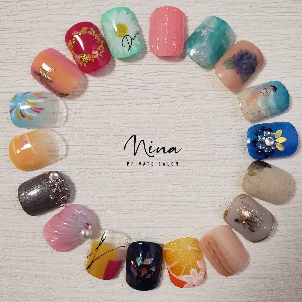 夏 海 リゾート 浴衣 フット Private Salon Ninaのネイルデザイン No ネイルブック