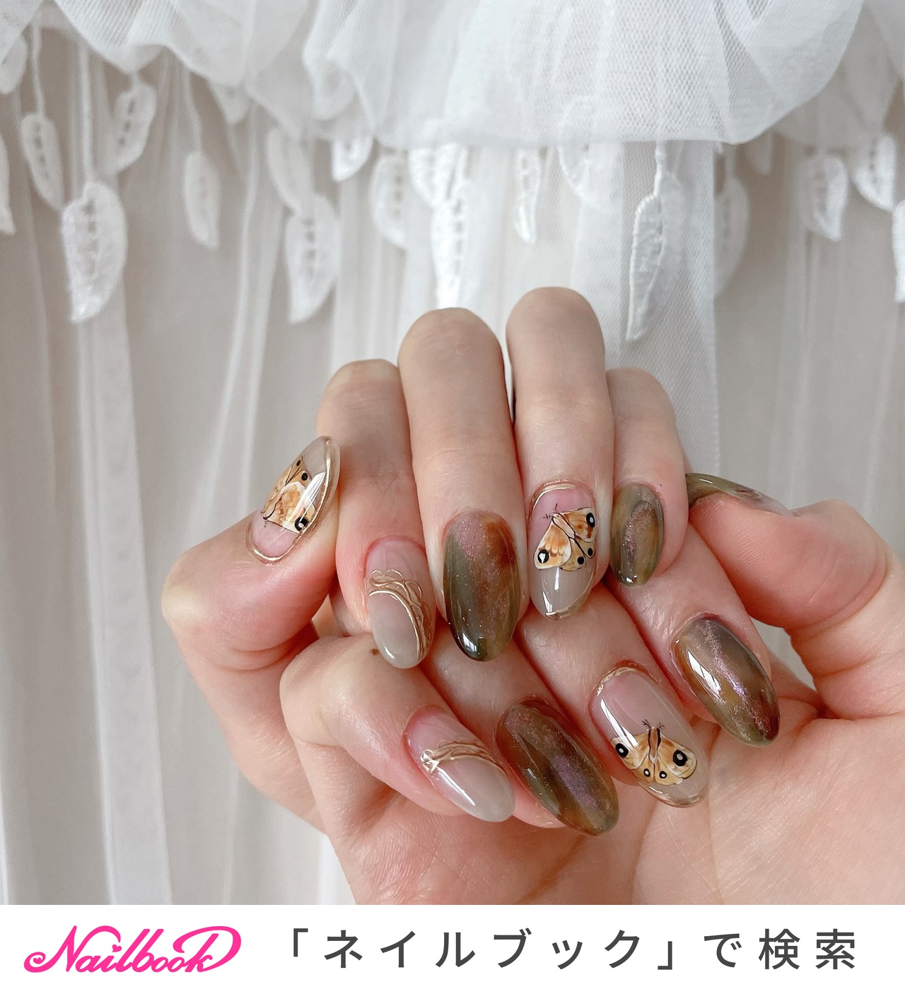 蝶のネイルデザイン ネイルブック