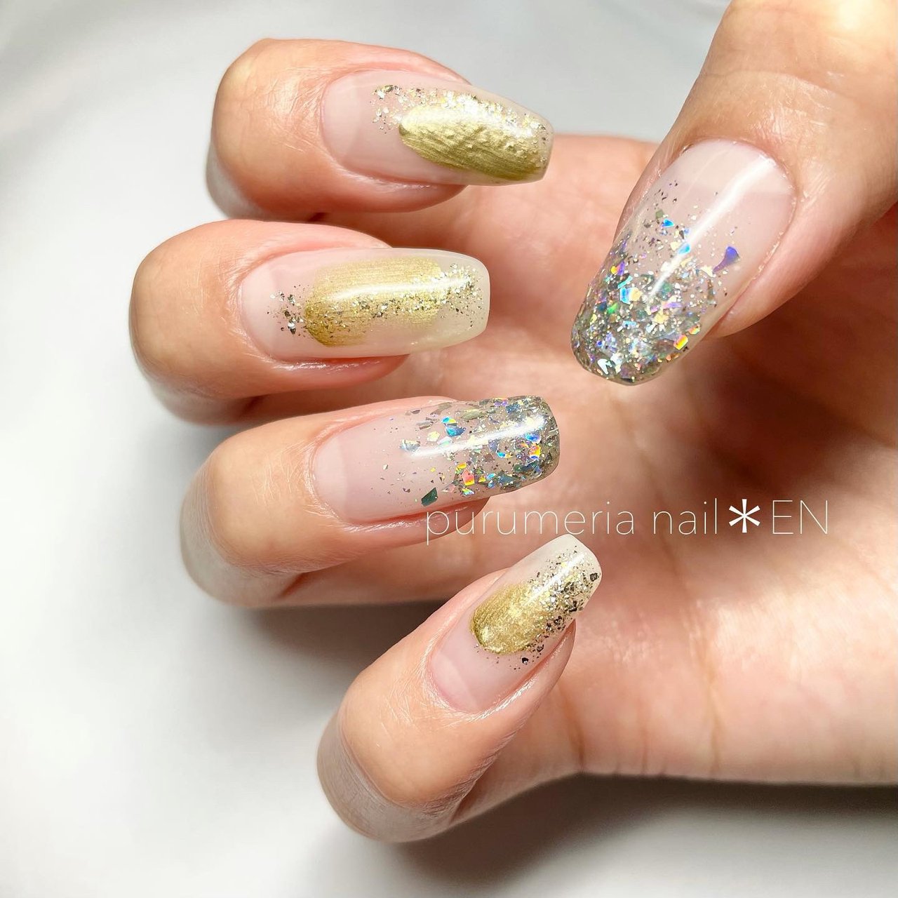 夏 秋 冬 オールシーズン グラデーション Purumeria Nail Enのネイルデザイン No ネイルブック