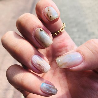 ショート スクエアのネイルデザイン ネイルブック