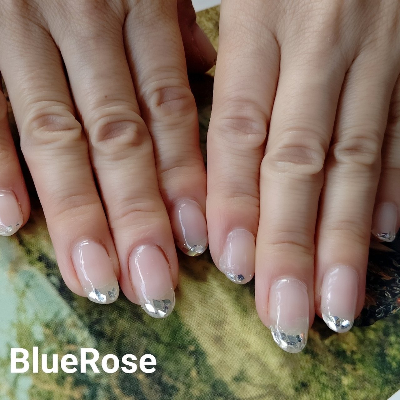 夏 オフィス ハンド シンプル ホログラム Bluerose410のネイルデザイン No ネイルブック