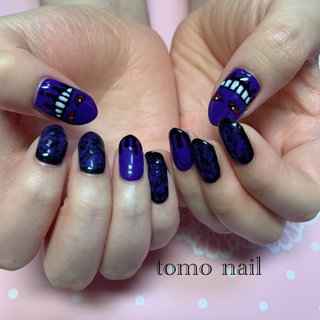 ポケモンゲンガーネイルのネイルデザイン ネイルブック