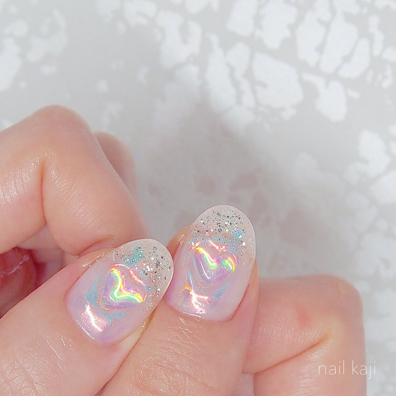 春 夏 ハンド ハート オーロラ Nail Kajiのネイルデザイン No ネイルブック