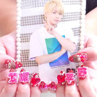 3Dパーツ ネイル うちわ 名前 ジャニーズ 推し活 3Dパーツ ネイル うちわ 名前 ジャニーズ 推し活 グラデーション