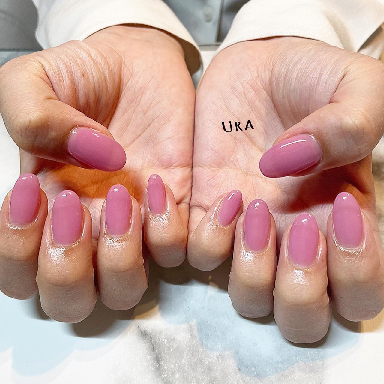 ハンド ワンカラー ピンク Urakonailのネイルデザイン No ネイルブック