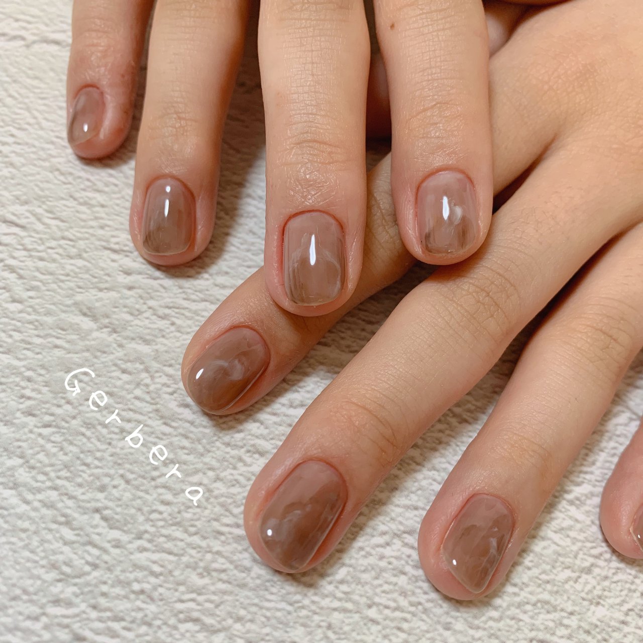 オールシーズン ハンド シンプル タイダイ マーブル Nail Gerberaのネイルデザイン No ネイルブック