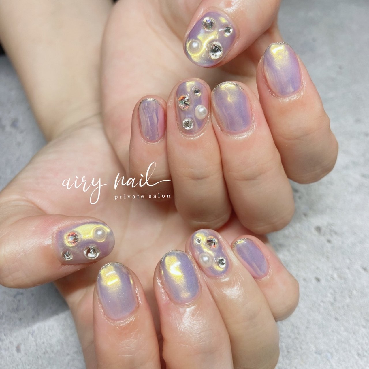 夏 冬 オールシーズン ブライダル ハンド Airynailのネイルデザイン No ネイルブック