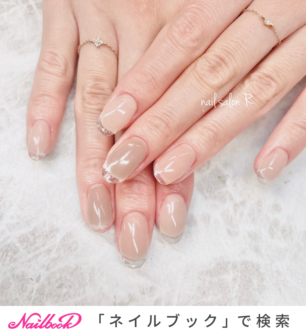 先端クリアネイルのネイルデザイン ネイルブック