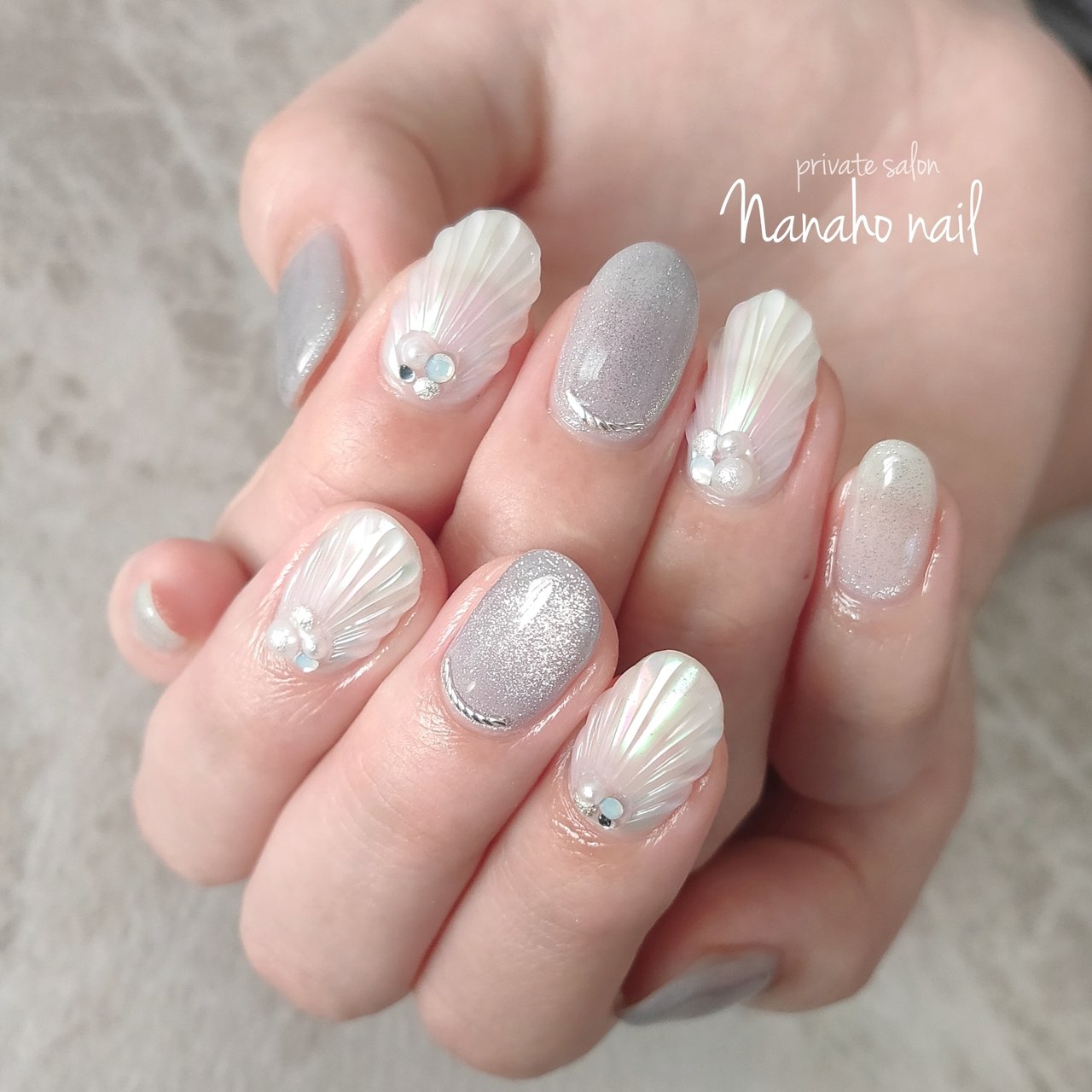 シェルパールオーロラ ネイルチップ ニュアンスちゅるん夏ネイルシェルno.80 シェルパールオーロラ ネイルチップ ニュアンスちゅるん夏ネイルシェル