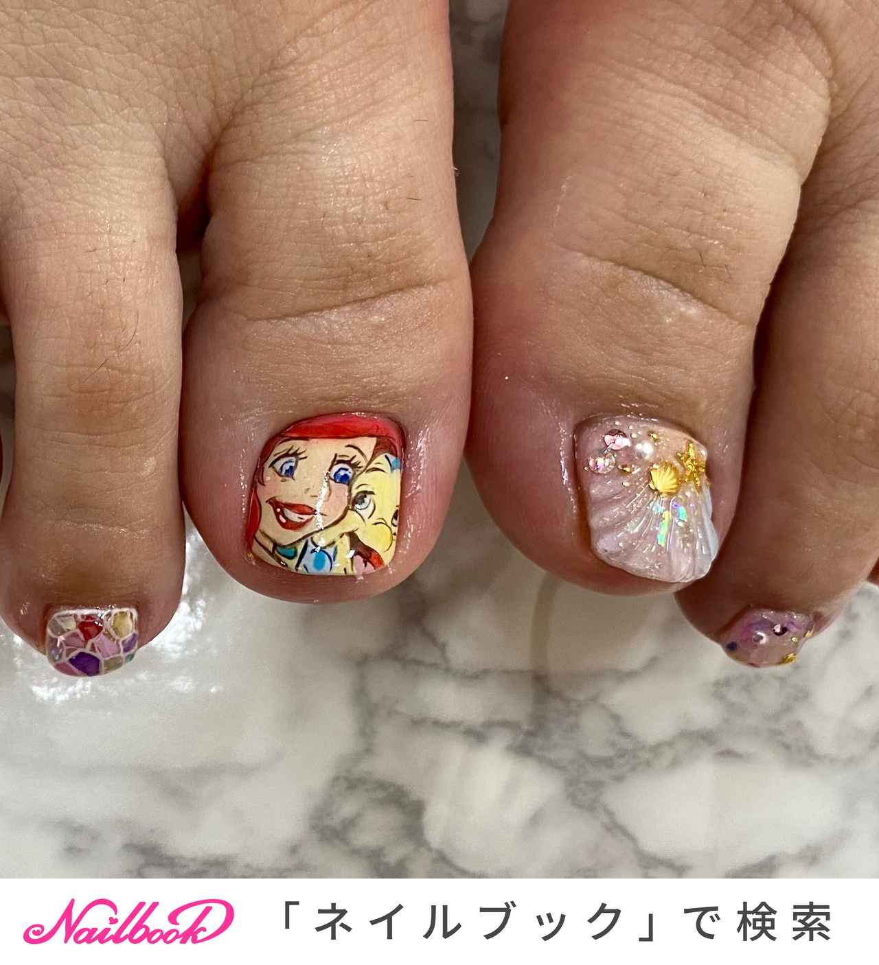 フット アリエルネイルのネイルデザイン ネイルブック