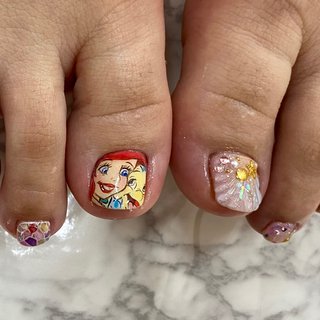フット アリエルネイルのネイルデザイン ネイルブック
