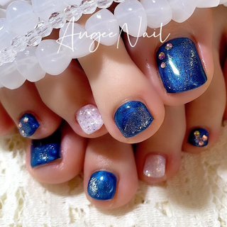 冬 ネイビーのネイルデザイン ネイルブック