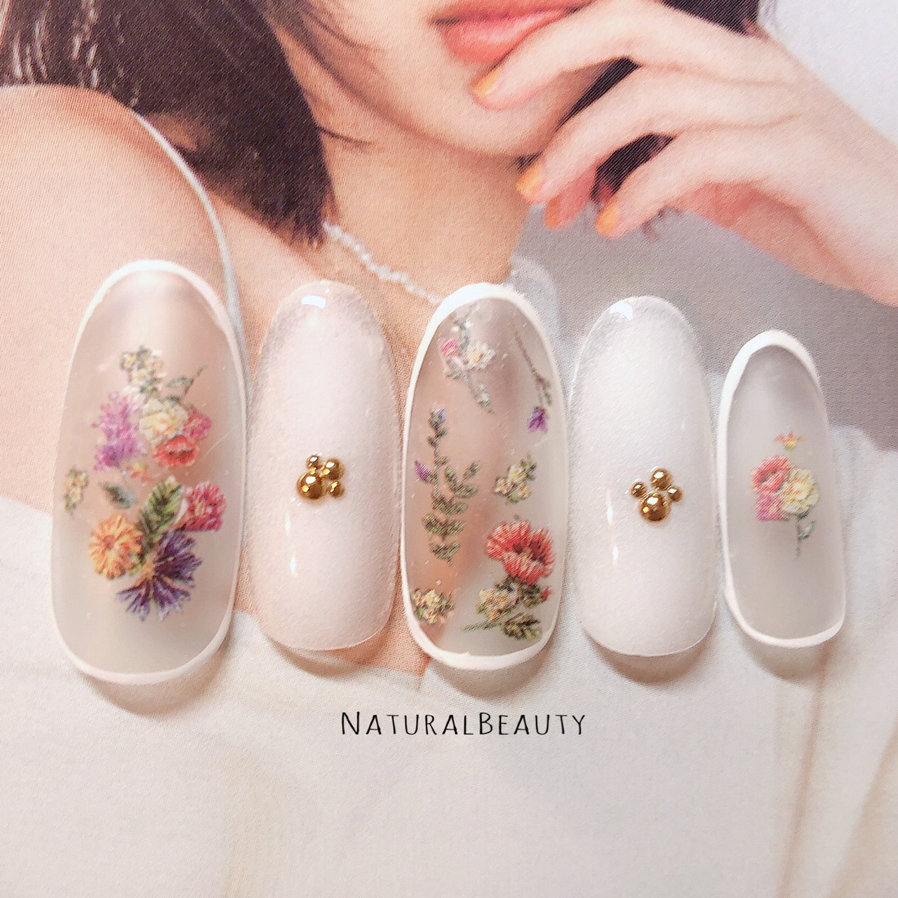 夏 海 リゾート ハンド フラワー Naturalbeautyのネイルデザイン No ネイルブック