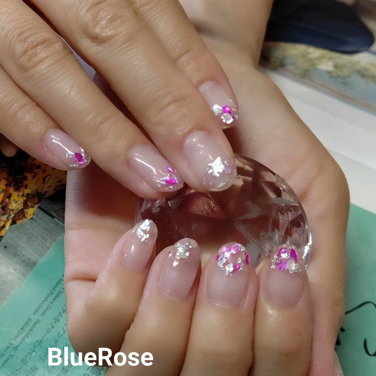 夏 海 リゾート 浴衣 ハンド Bluerose410のネイルデザイン No ネイルブック